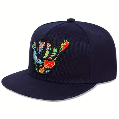 Unisex Fingers Embroidery Hip Hop Hats Spring Autumn Outdoor Adjustable Casual Baseball Caps Trucker Caps Sunscreen Hat