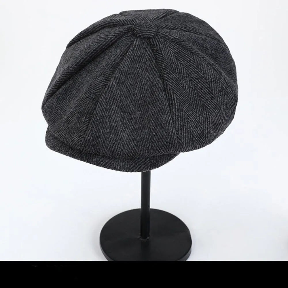 Retro Newsboy Caps Men Octagonal Hats