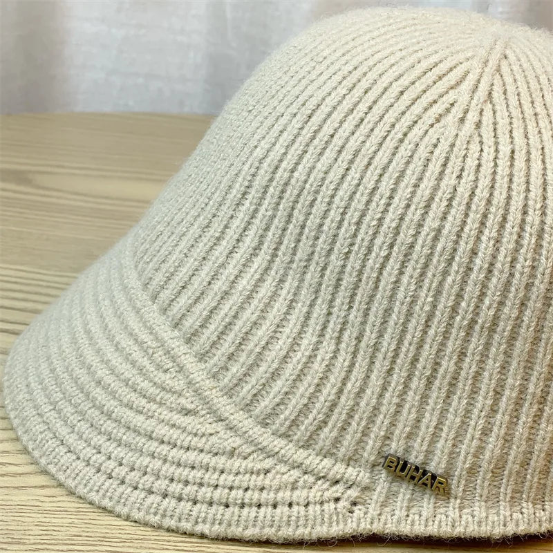 Winter Knitted Baseball Cap For Women's Caps
