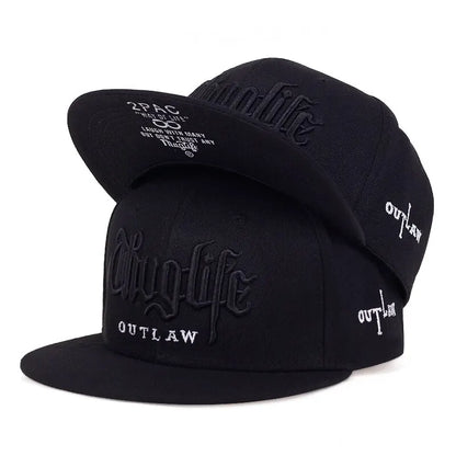 1 Pcs Fashion Fastball Cap Thug Life Embroidery Hip Hop Snapback Hat Adult