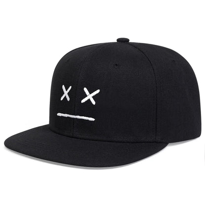 Unisex XX Smiley Face Embroidery Hip-hop Hats Spring Autumn Outdoor Baseball Caps