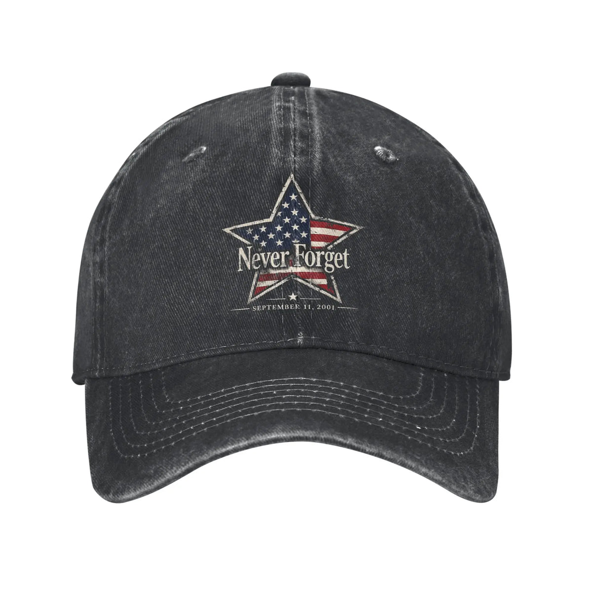 Never Forget September 11 2001 Memorial Day American Flag Casual Baseball Cap
