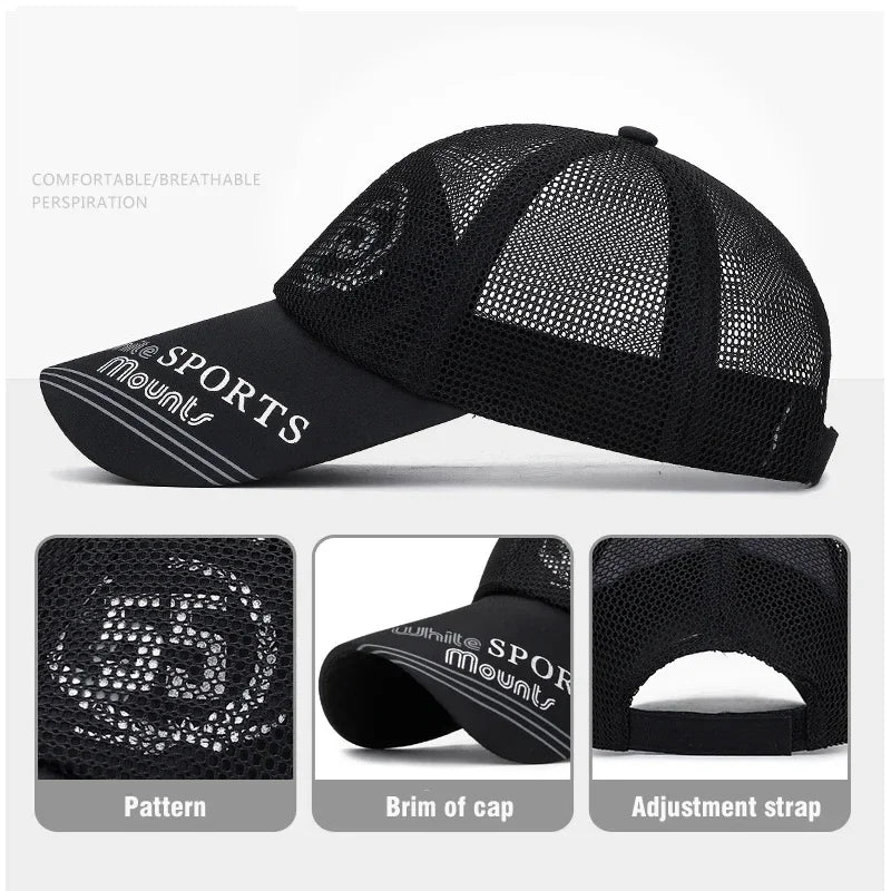 Fashion Accessories Print Pattern Breathable Brim Baseball Cap Unisex Outdoor