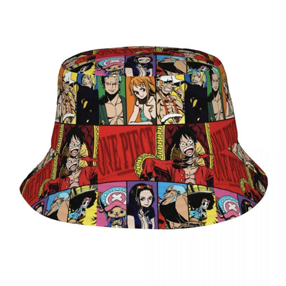 Japan Anime Zoro Luffy Skull Bucket Hats for Women Men Summer