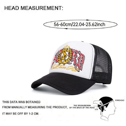 HipHop Hat ST Mai Sui Embroidery Street Skateboarding Hat Outdoor Baseball Hat