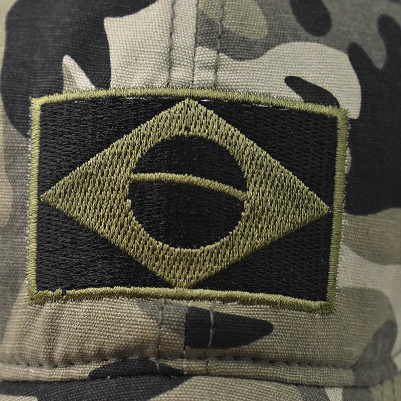 Camo Baseball Cap Men Summer Brazil Flag Sun Protection Snapback Caps Male