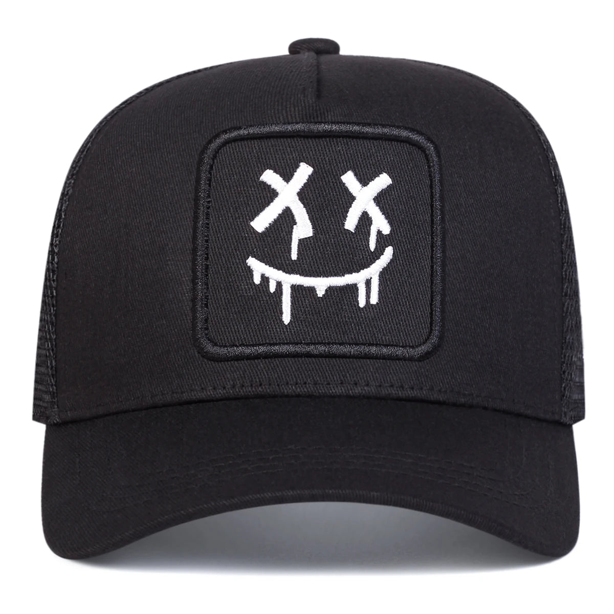 Unisex XX Smiling Face Embroidery Baseball Net Caps Outdoor Adjustable Casual Hats Sunscreen Hat