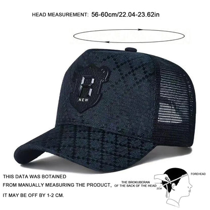 Unisex R Letter Embroidery Baseball Net Caps Spring Summer