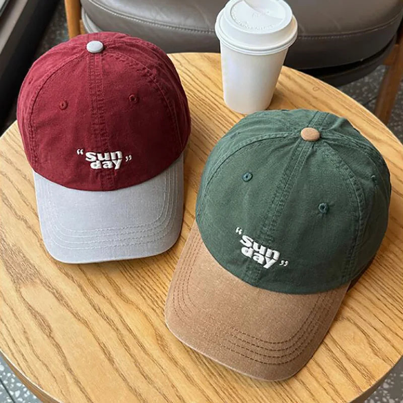 Contrasting Color Baseball Cap For Men Women