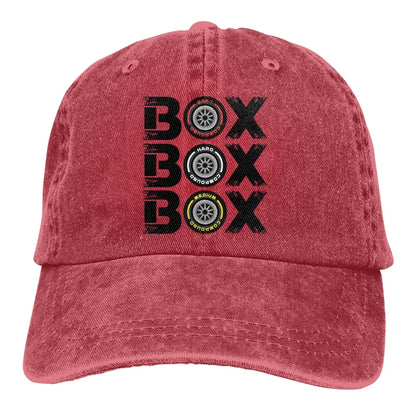 Box Box Box F1 Tyre Compound V2 Baseball Cap Men
