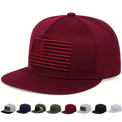 Unisex American Flag Embroidery Hip-hop Hats Spring And Autumn