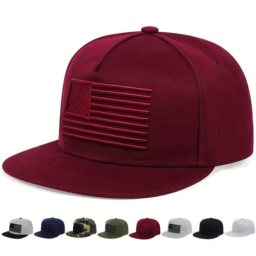 Unisex American Flag Embroidery Hip-hop Hats Spring And Autumn