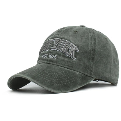 2025 New York Washed Cotton Cap Protection Casquette Dad Hat Outdoors Cap