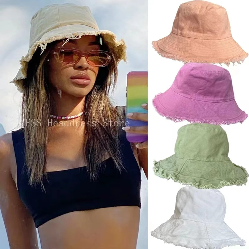 Fashion Foldable Burrs Bucket Hat for Women Men