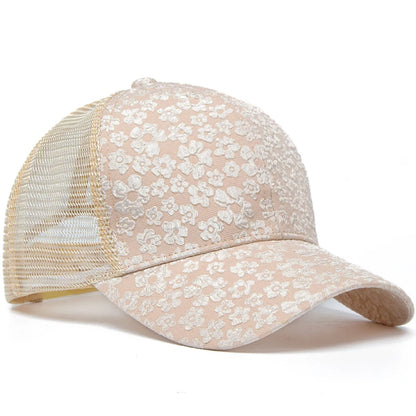 New Print Mesh Caps Fashion Women Baseball Cap