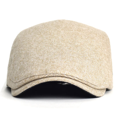 Autumn Winter Thick Warm Newsboy Caps Men Women Soft Beret Hat