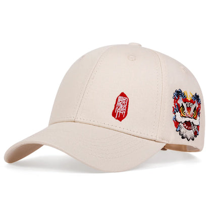 Fashion Baseball Cap Chinese Style Embroidery Sun Caps for Men Women