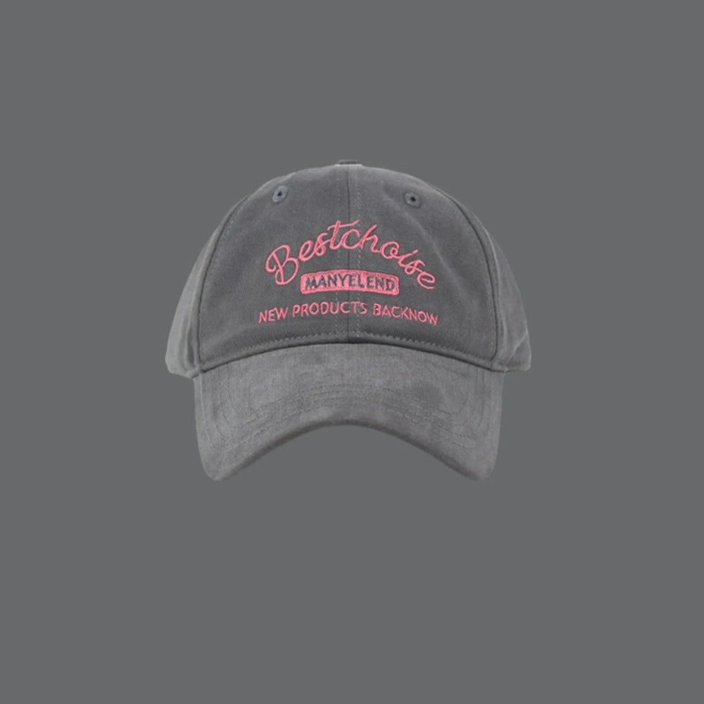 Fashion Letter Embroidery Baseball Cap Cotton Breathable Peaked Cap
