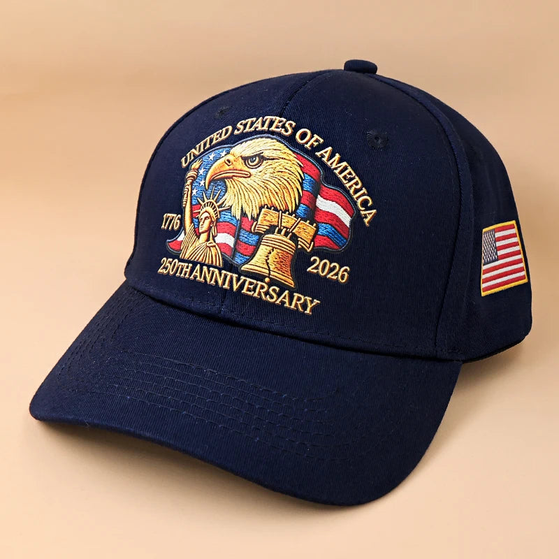 USA 250th Anniversary Eagle Print Hat Unisex Adjustable