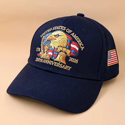 USA 250th Anniversary Eagle Print Hat Unisex Adjustable