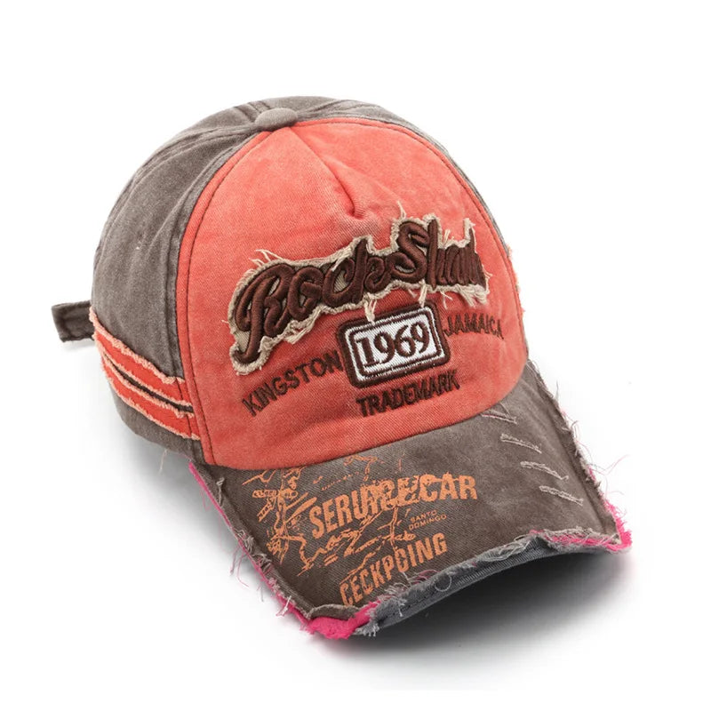 New Washed Fabric Trendy Distressed 1969 Baseball Cap