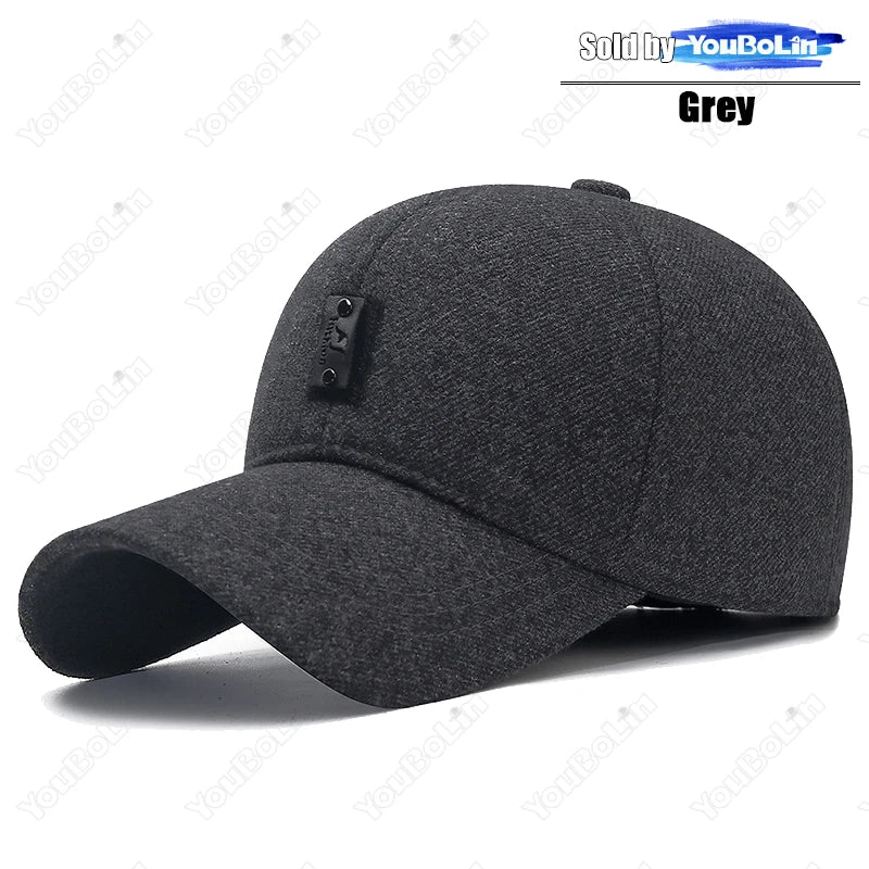 Winter Ear Protection Warm Baseball Cap Hat Sun Hats With Hidden Ear Protection Velvet Design