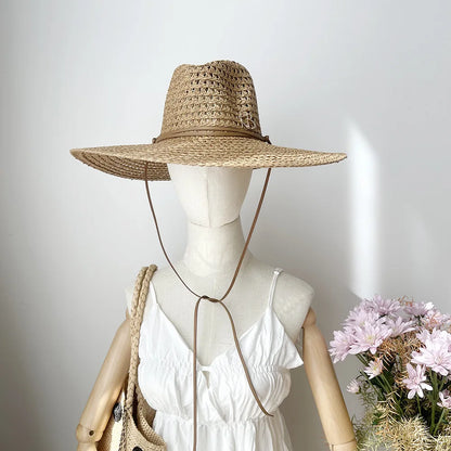 New European And American Style Pin Design Straw Hat