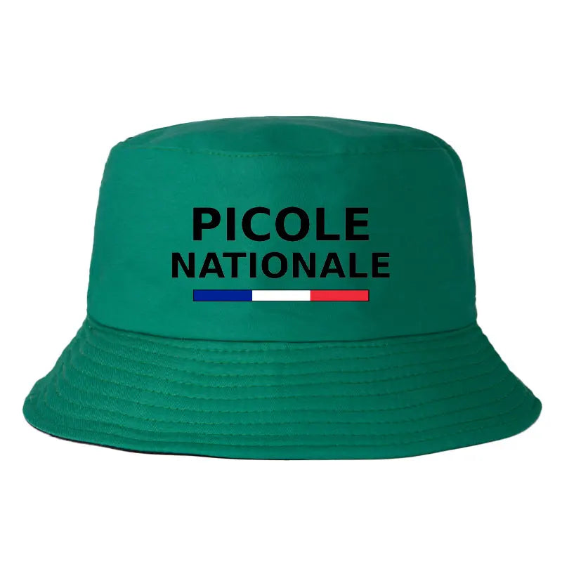 Summer Picole Nationale Reversible Bucket Hats Men Women Cotton Fisherman Cap