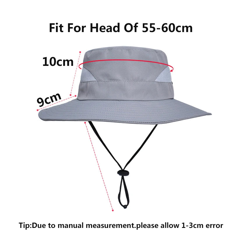 Autumn Summer UV Protection Sun Hats For Women Men Breathable Mesh Fisherman Caps