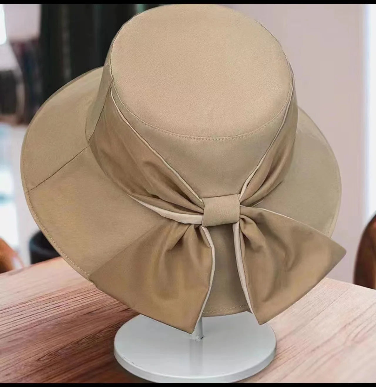 Panama Women's Spring/Summer Bow Knot Fisherman's Basin Water Bucket