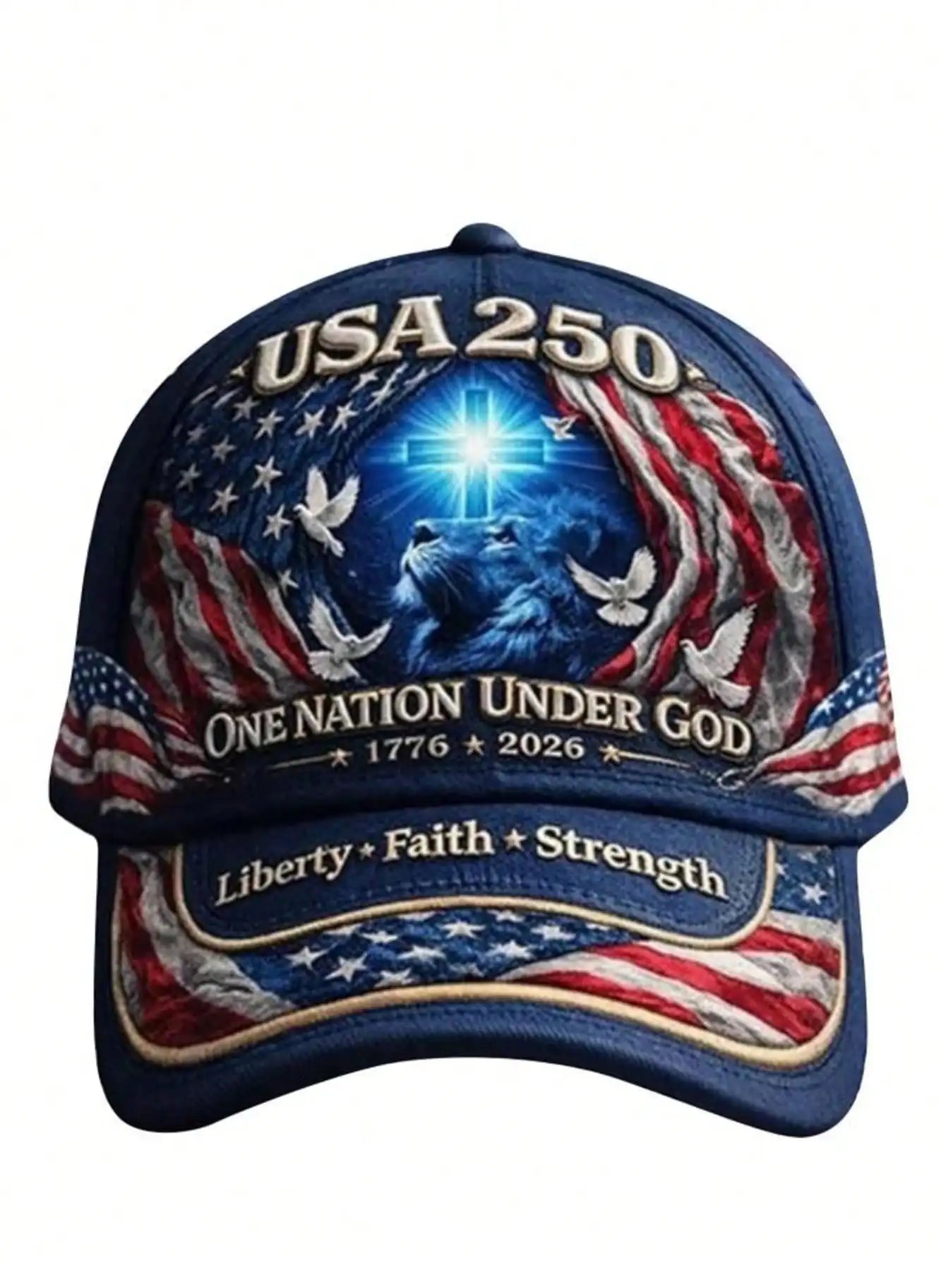 1776-2026 US 250th Anniversary Lion Of Judah Baseball Cap