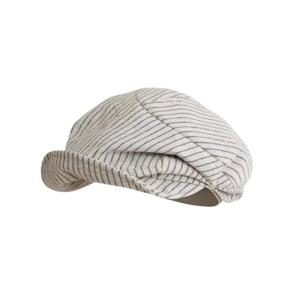 Lightweight Breathable Striped Berets Short Brim Adjustable