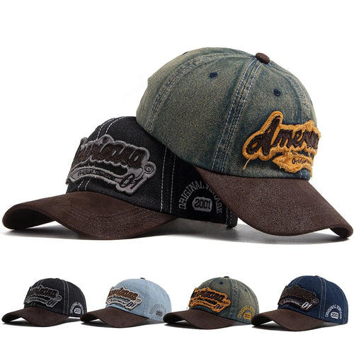 Summer Denim Baseball Cap Men's