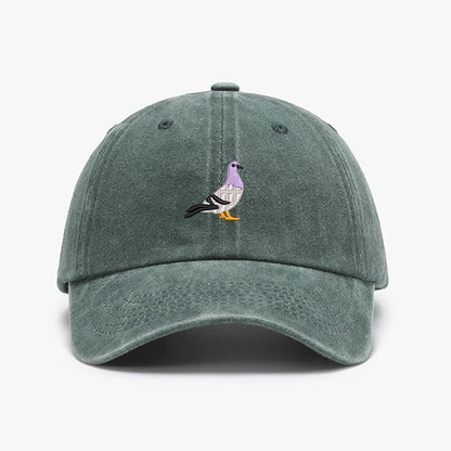 Embroidery Pigeon Spring Vintage Baseball Caps