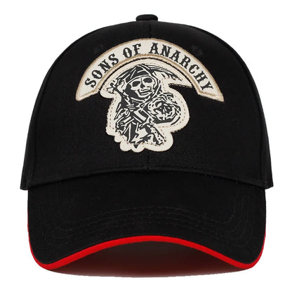 High Quality Men's Baseball Cap Embroidered Skull Snapback Hat