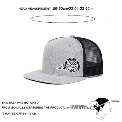 Unisex Compass Mountain Embroidery Hip-Hop Hats