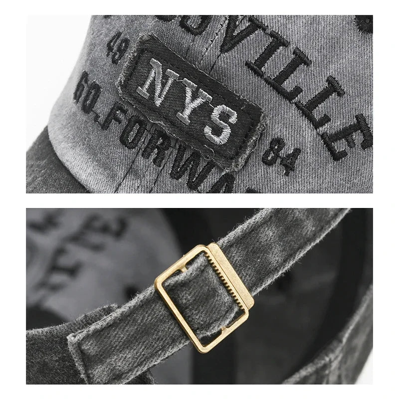 Washed Old Letter Embroidered Caps Baseball Cap