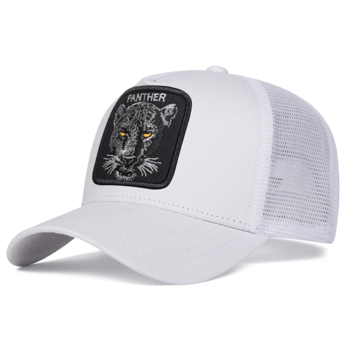 Unisex Panther Embroidery Baseball Net Caps Spring and Summer