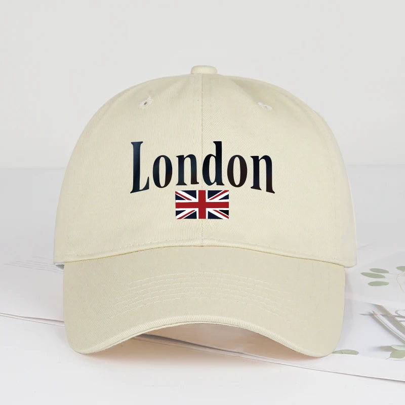 London Union Jack Print Baseball Cap British Vintage Minimalist Style Daily Commute City Stroll