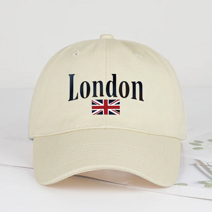London Union Jack Print Baseball Cap British Vintage Minimalist Style Daily Commute City Stroll