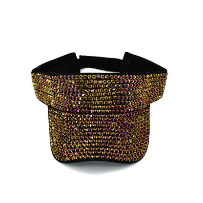 New Women's Shiny Rhinestone Sun Hat
