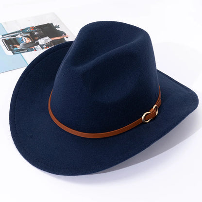 British Style Belt Soft Felt Hat For Men And Women Top Hat