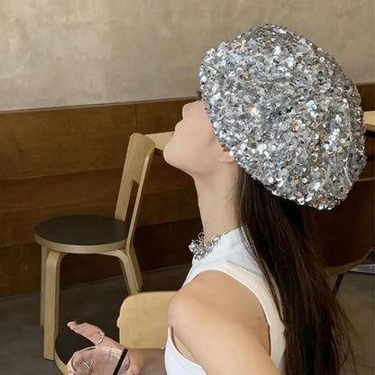 Octagonal Shape Retro Style Fashion Beret Big-Headed Cloud Painter Hat