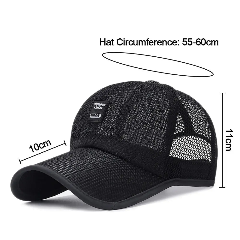 Breathable Sunshade Net Hat Quick Dry Baseball Cap Adjustable