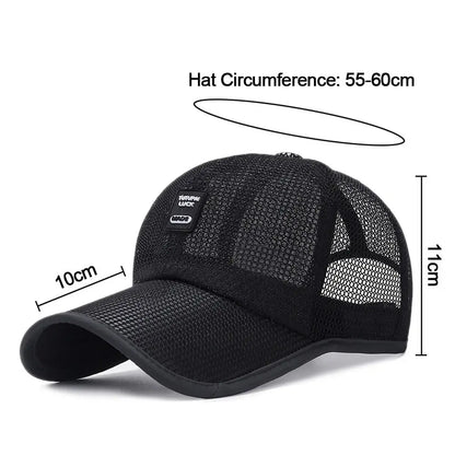 Breathable Sunshade Net Hat Quick Dry Baseball Cap Adjustable