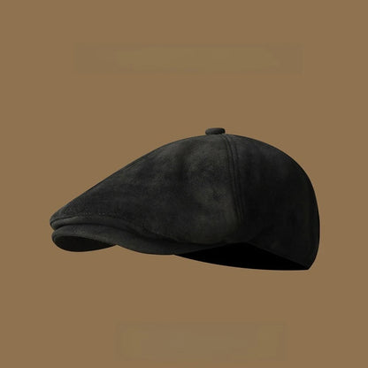 Forward Hat Solid Color Retro British Style Newspaper Hat
