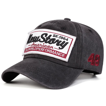Embroidery Wash Baseball Caps Spring Autumn