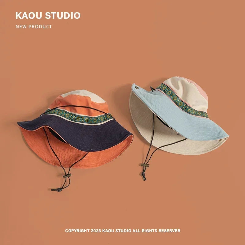 Spring Summer Versatile Sun Parent-child Bucket Hat Men Women
