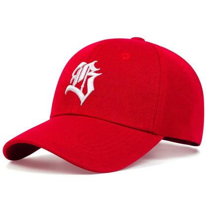 Unisex B Letter Embroidery Baseball Cap Spring and Autumn Outdoor Adjustable Casual Sunscreen Hat