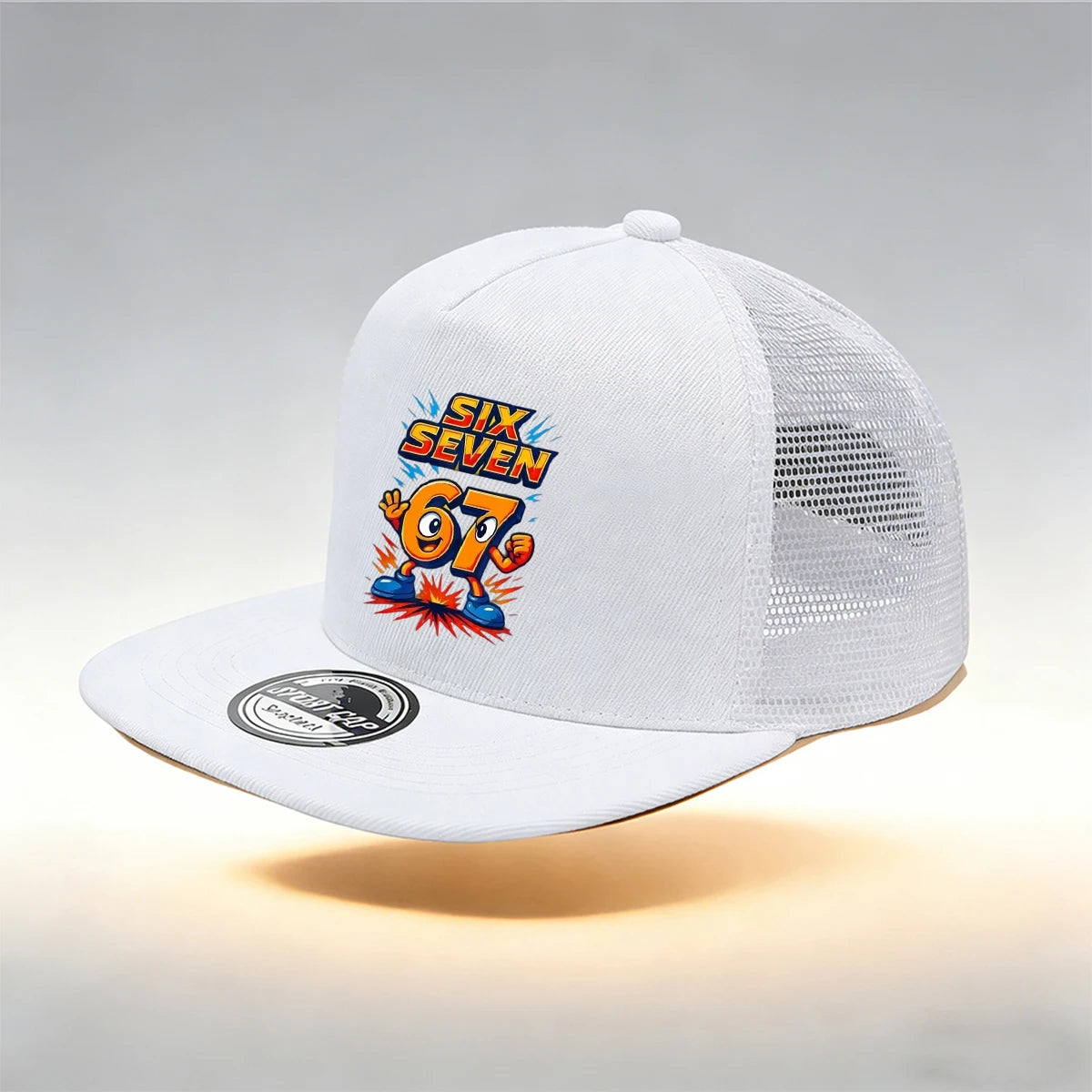 1/2PC Flat Brim Mesh Snapback Hat